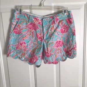 Lilly Pulitzer Scalloped Hem Shorts
